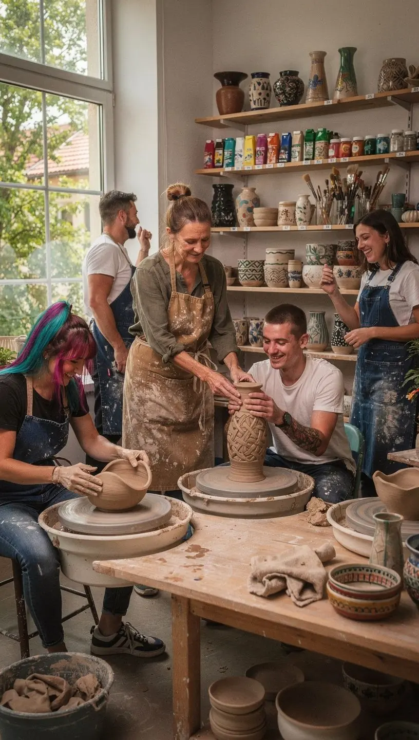 Skupina turistov objavujúcich kultúrne pamiatky a folklórne podujatia v malebnej slovenskej dedine.